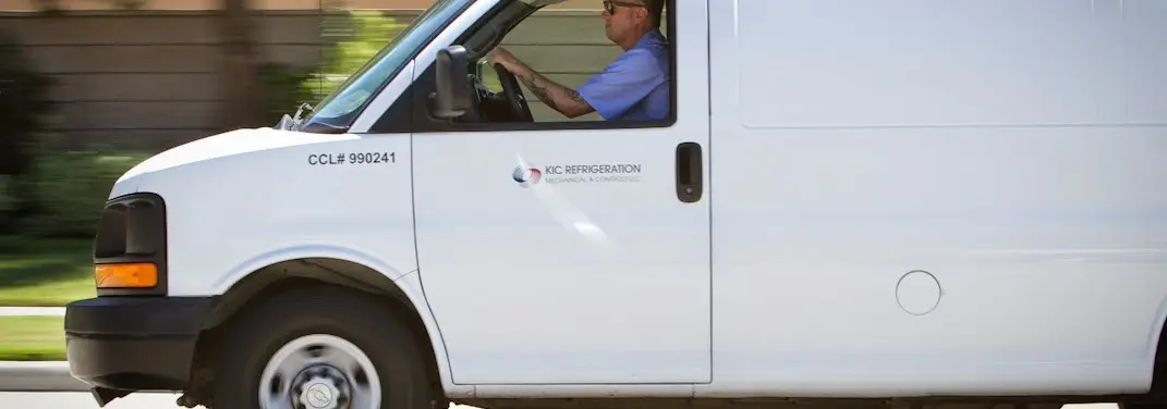 KIC Refrigeration service vehicle serving Guilford area
