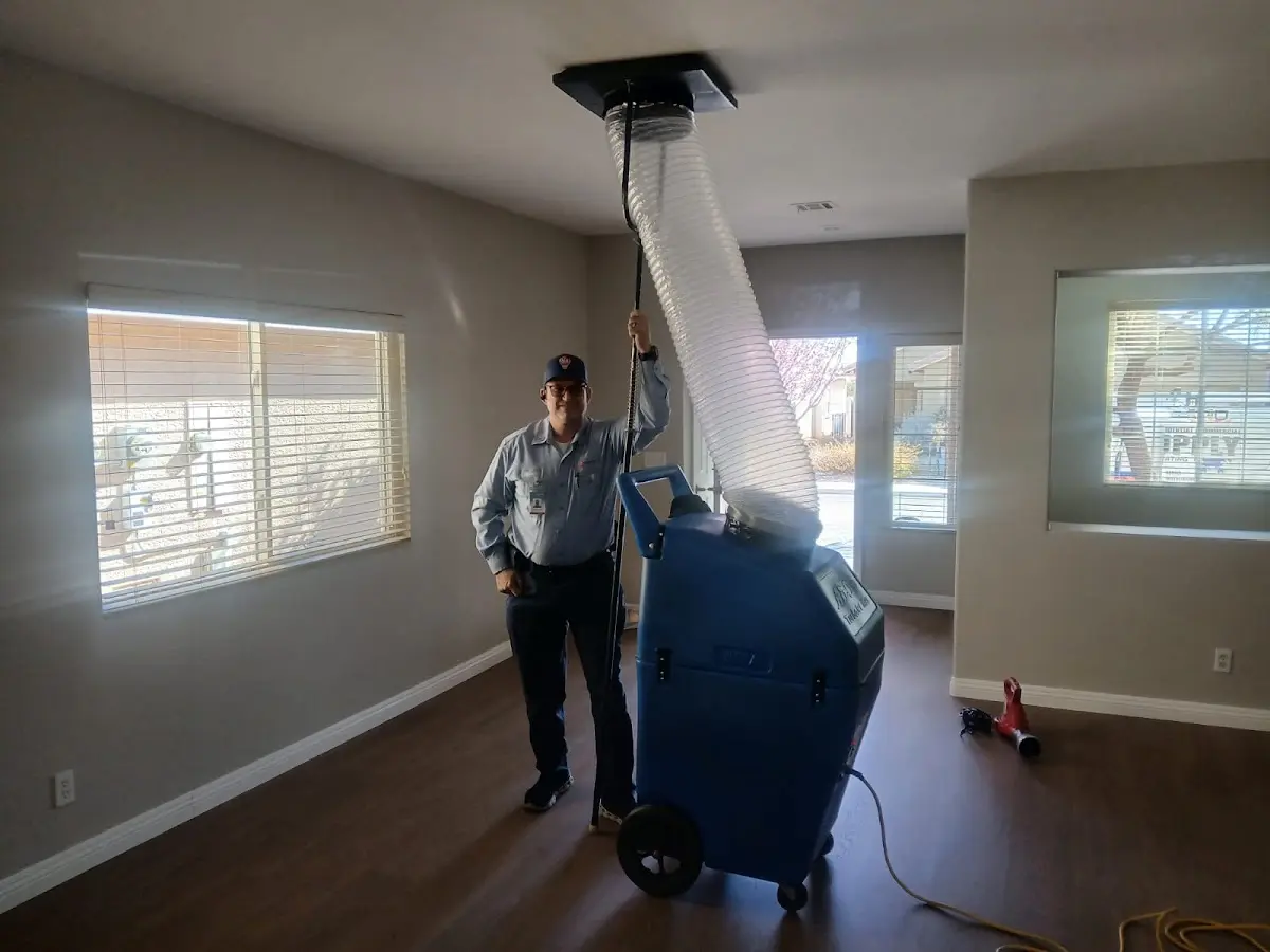 Professional Dryer Vent Cleaning work inside a Guilford home